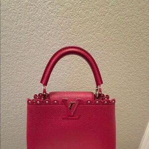 Louis Vuitton Fuchsia Leather Cappucine BB